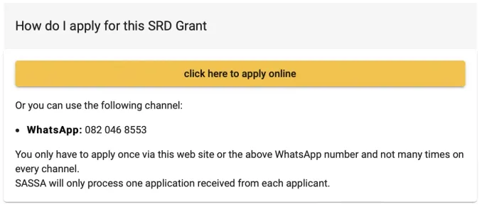 Apply for SASSA grant